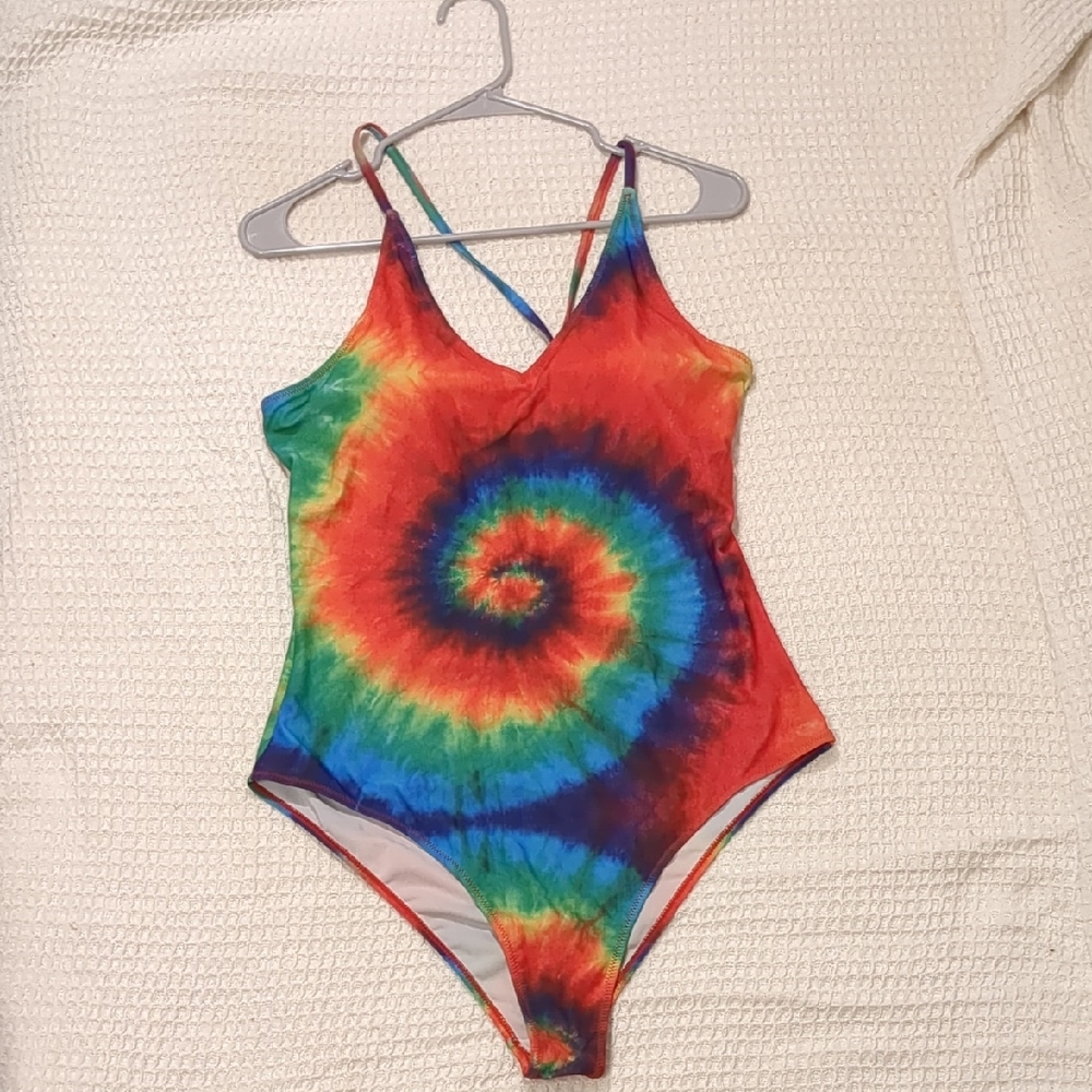 Colorful Tie-Dye Swimsuit